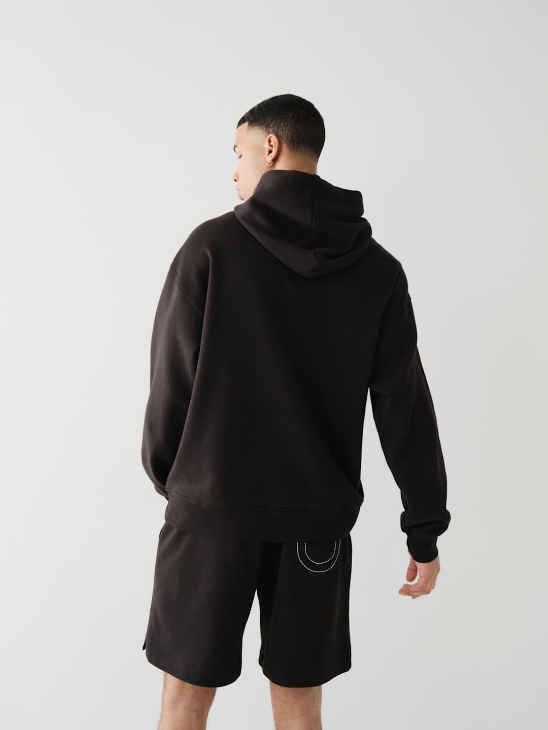 True Religion Hoodie Relaxed Logo Black