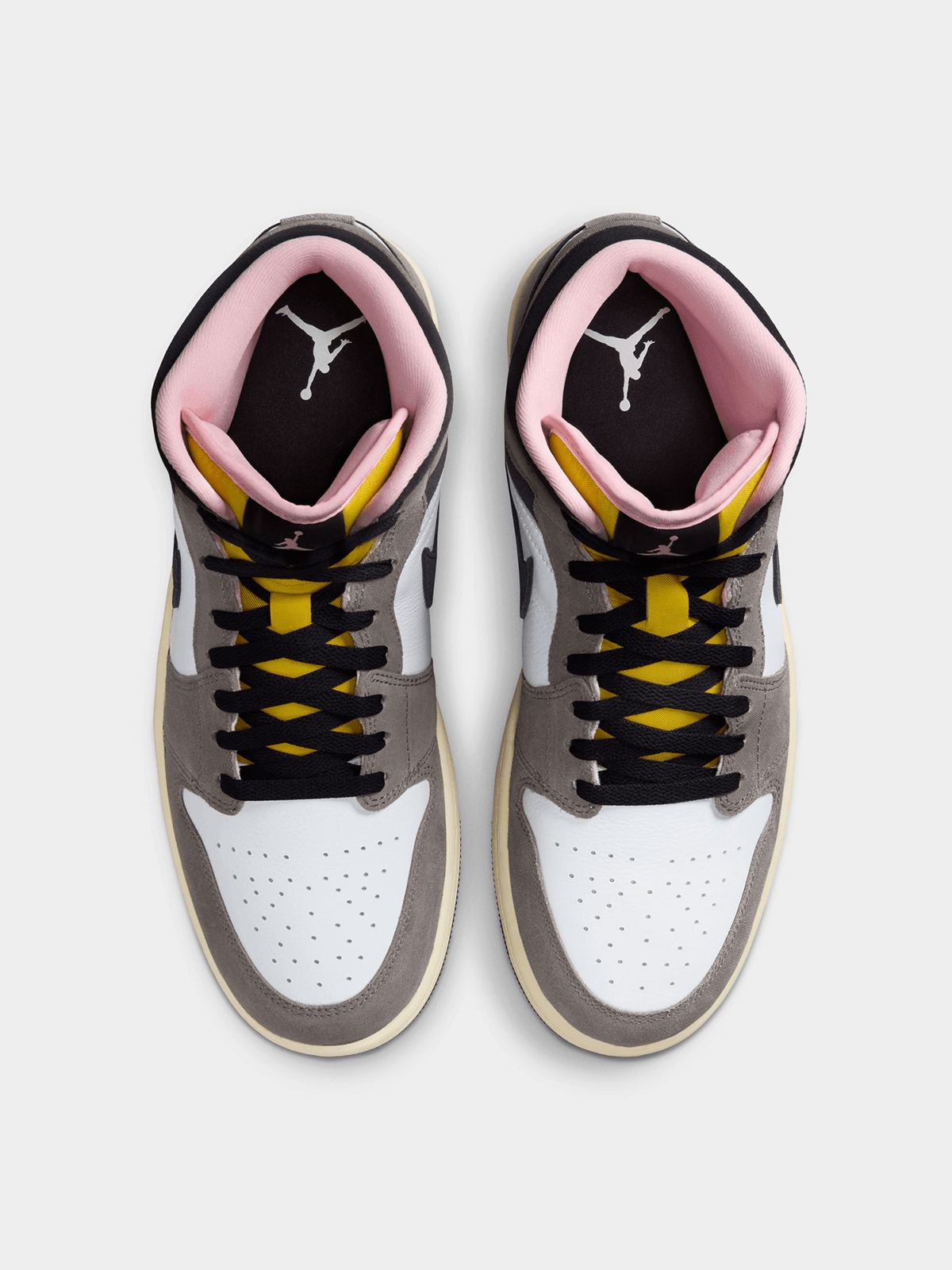 Jordan Men's 1 Mid SE White/Grey Sneaker
