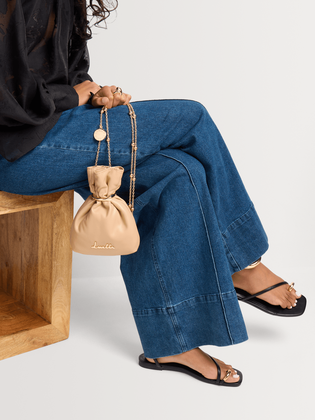 Luella Metal Detail Pouch Bag