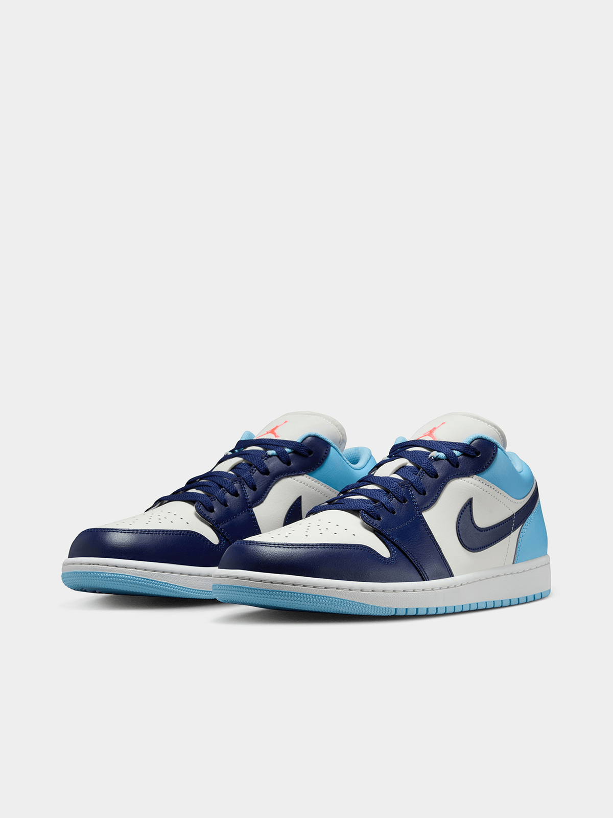 Jordan Men's 1 Low Cream/Blue Sneaker