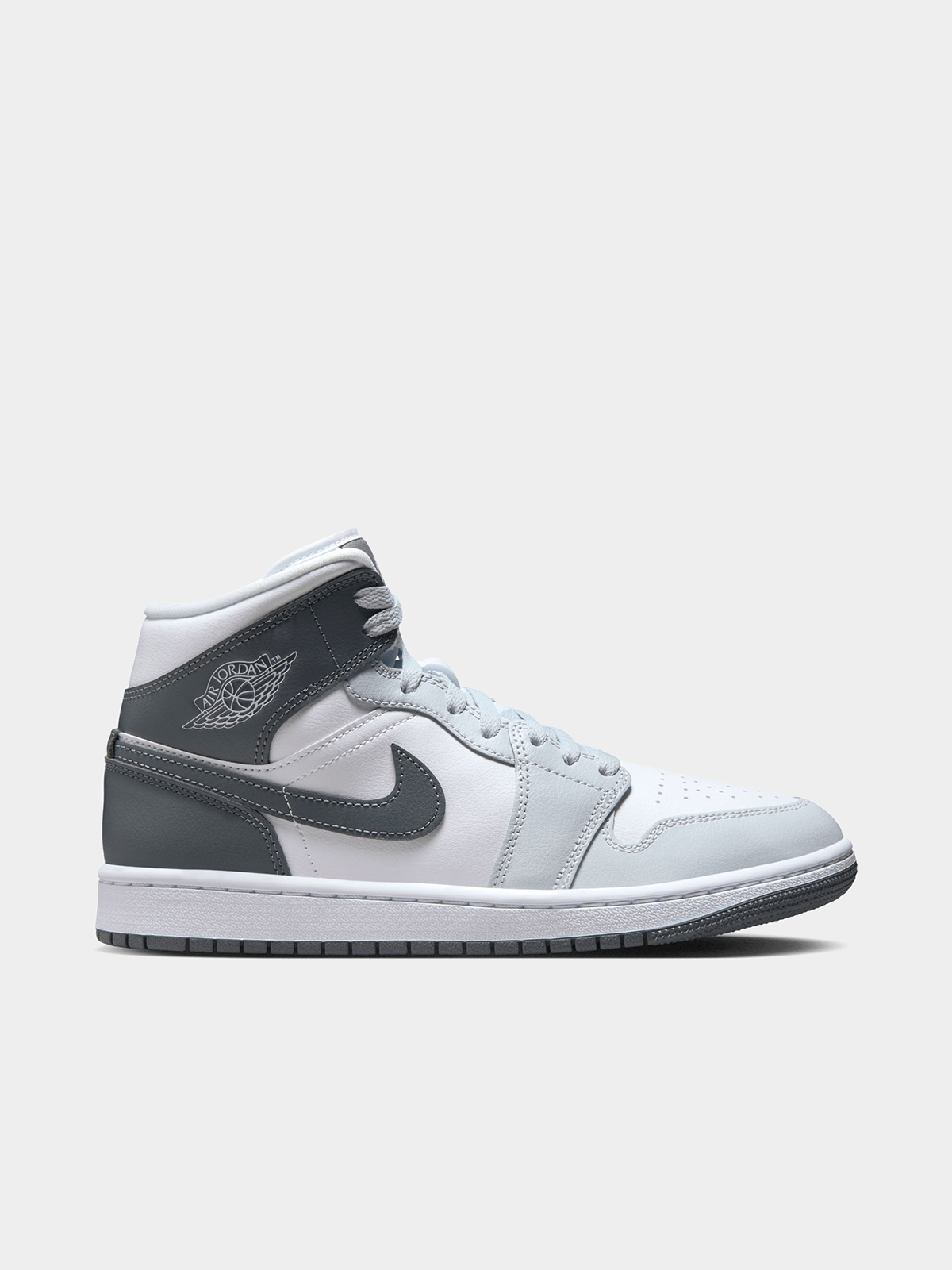 Jordan Women's Air 1 Mid White/Smoke Grey Sneaker