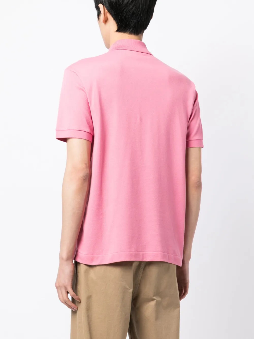 Lacoste logo-patch cotton polo shirt