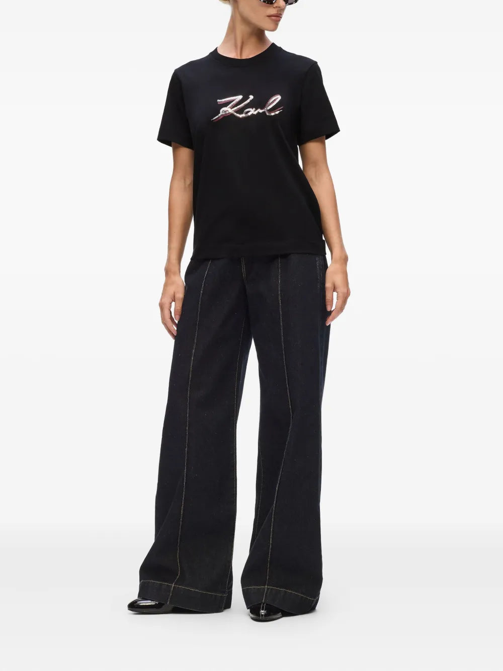 Karl Lagerfeld sequin-embellished T-shirt