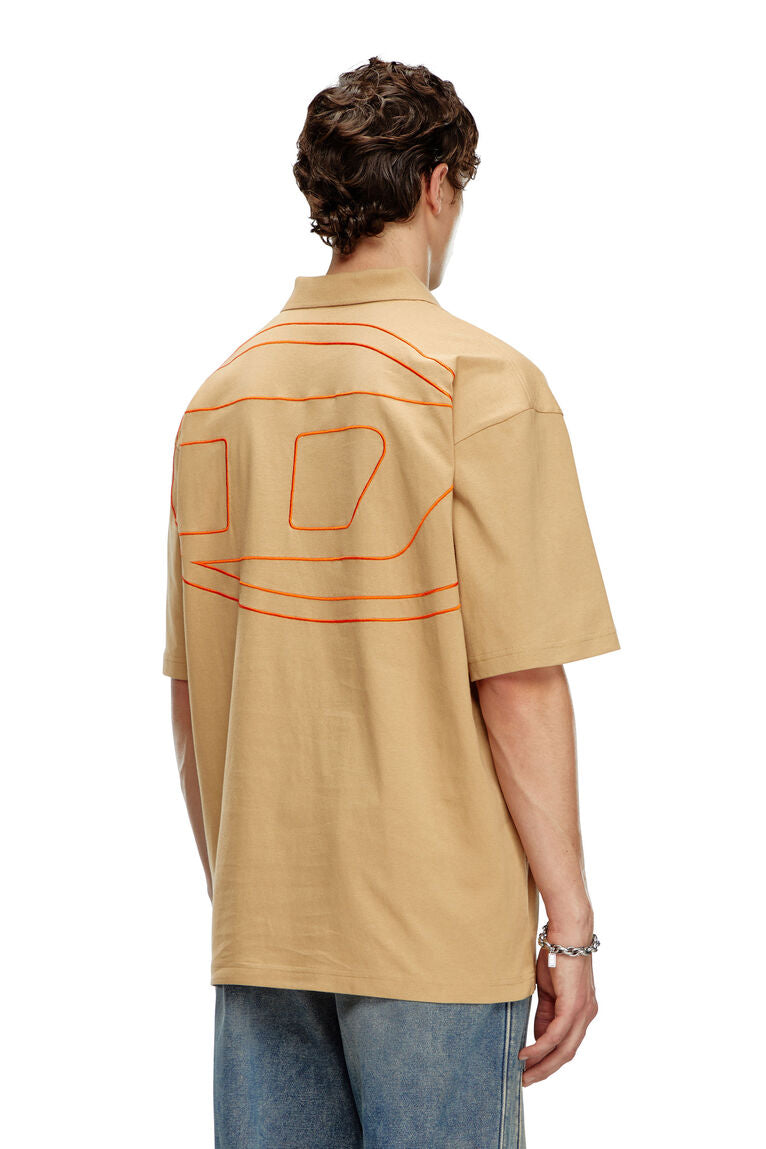 Diesel t-vort-megoval-d Polo shirt with maxi oval D embroidery