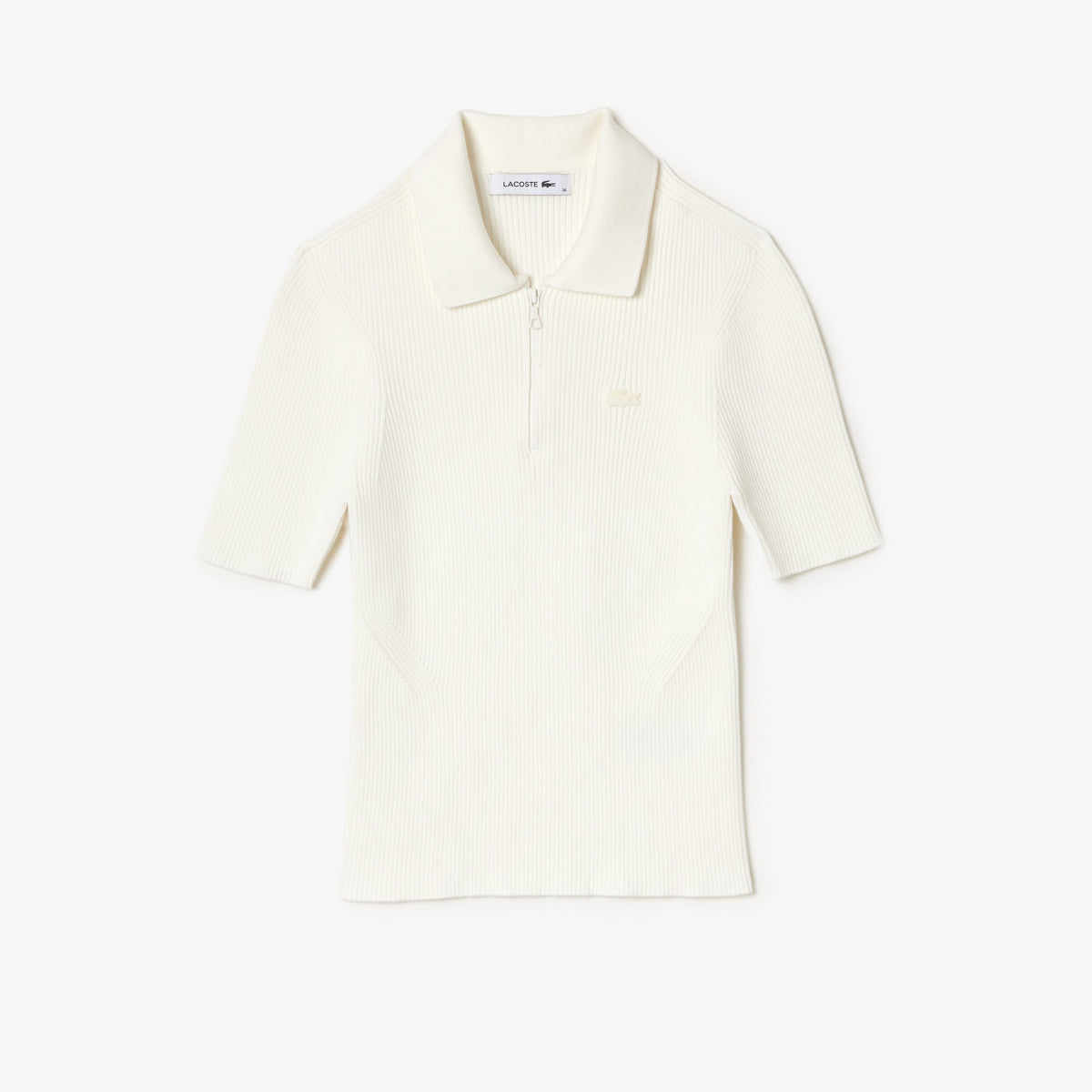 Women’s Lacoste Zipped Knit Polo Shirt
