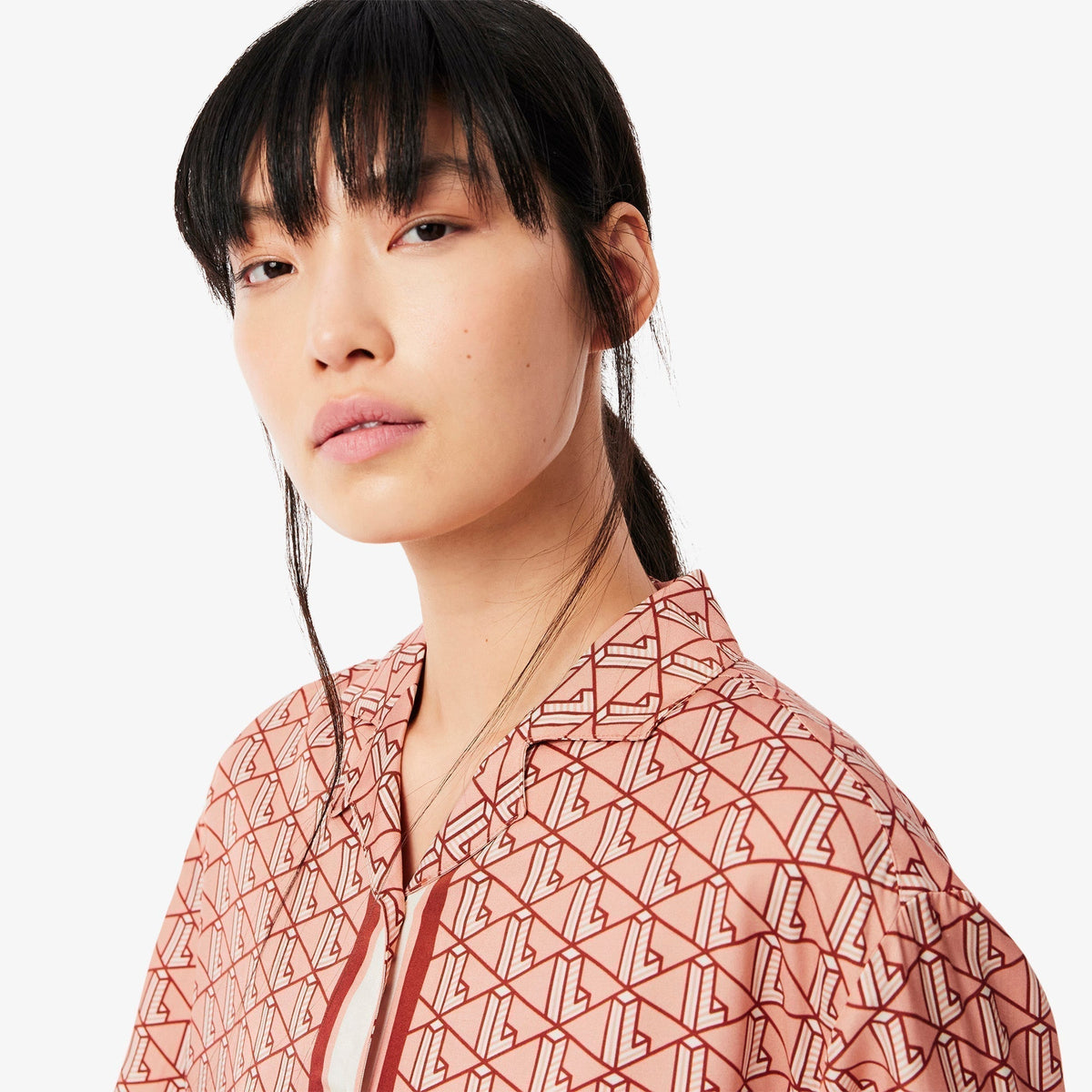 Oversized Monogram Print Shirt
