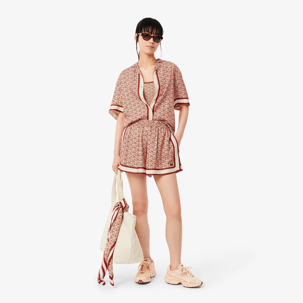 Oversized Monogram Print Shirt
