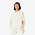 Oversized Silky Fluid Polo Shirt