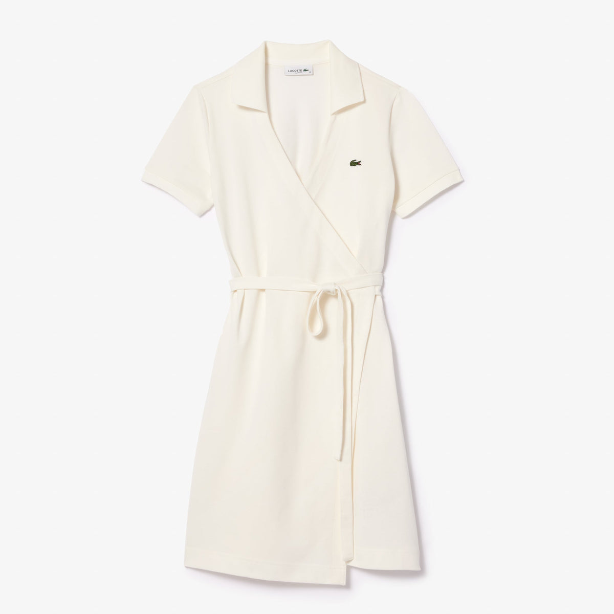 Stretch Mini Piqué Wrap Dress