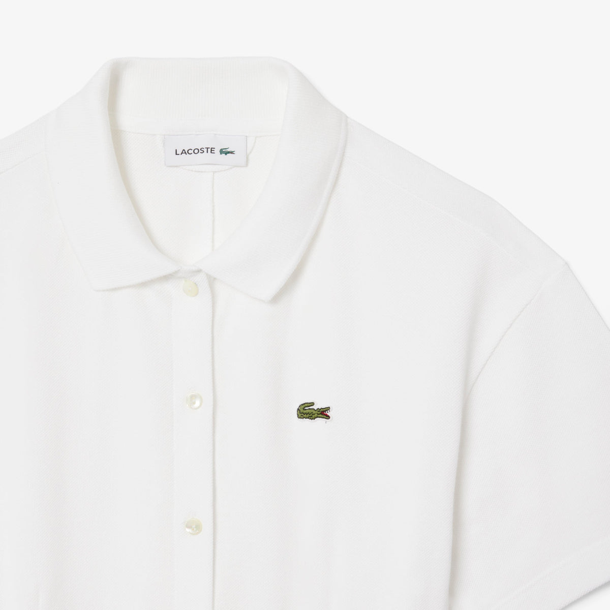 Flared Mini-Piqué Polo Dress