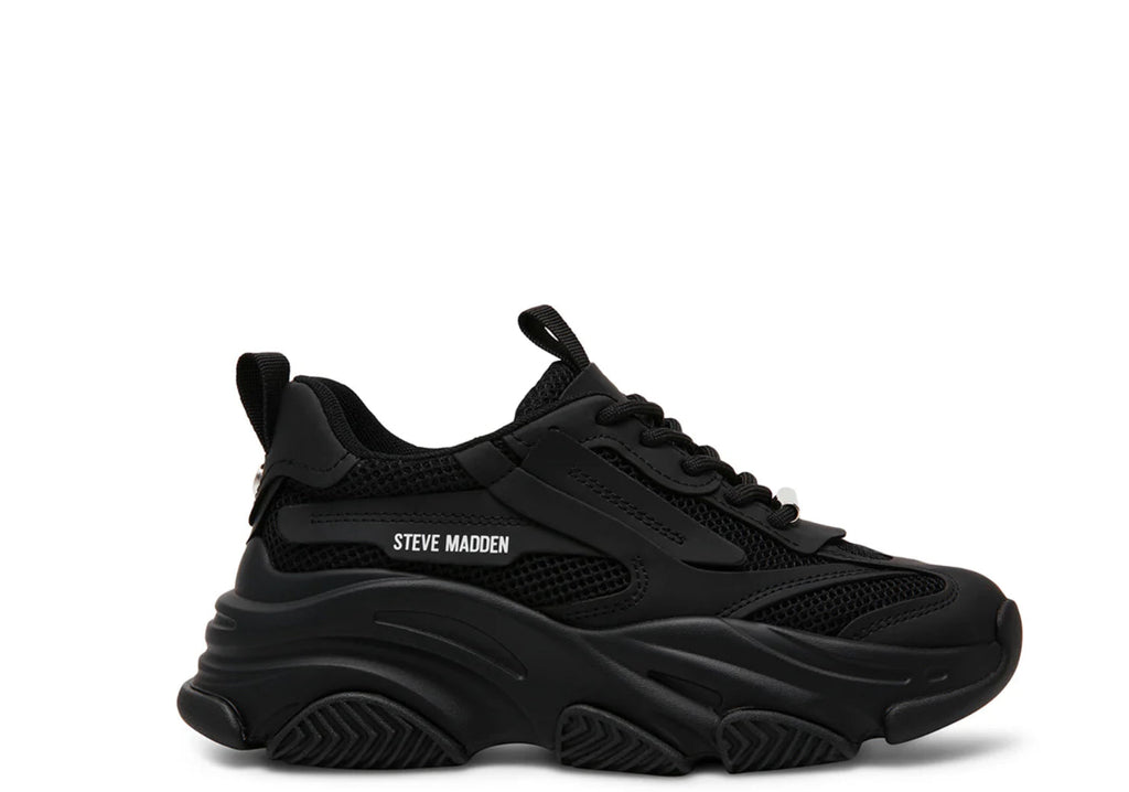 Steve Madden Possession Sneakers (Black).