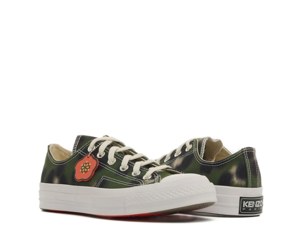 Kenzo Kampus Flower Low Canvas Sneakers