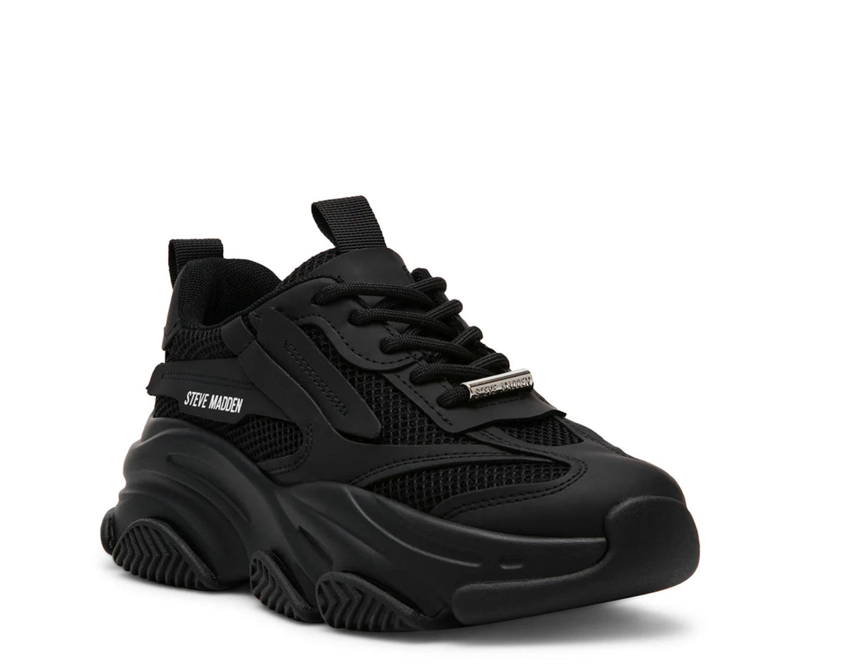 Steve Madden Possession Sneakers (Black).
