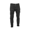 Men’s Black Multi Pocket Cargo Skinny Fit Denim Jeans