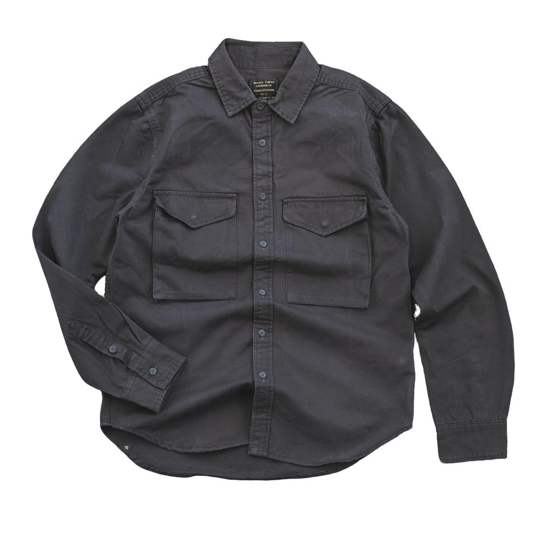 Men's Charcoal Grey Long Sleeve Shirt