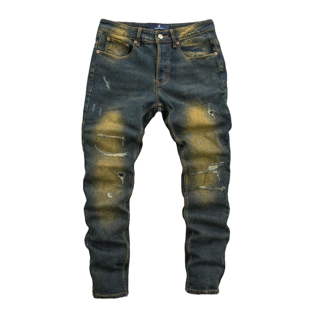 Men's Distressed Gradient Denim Jeans