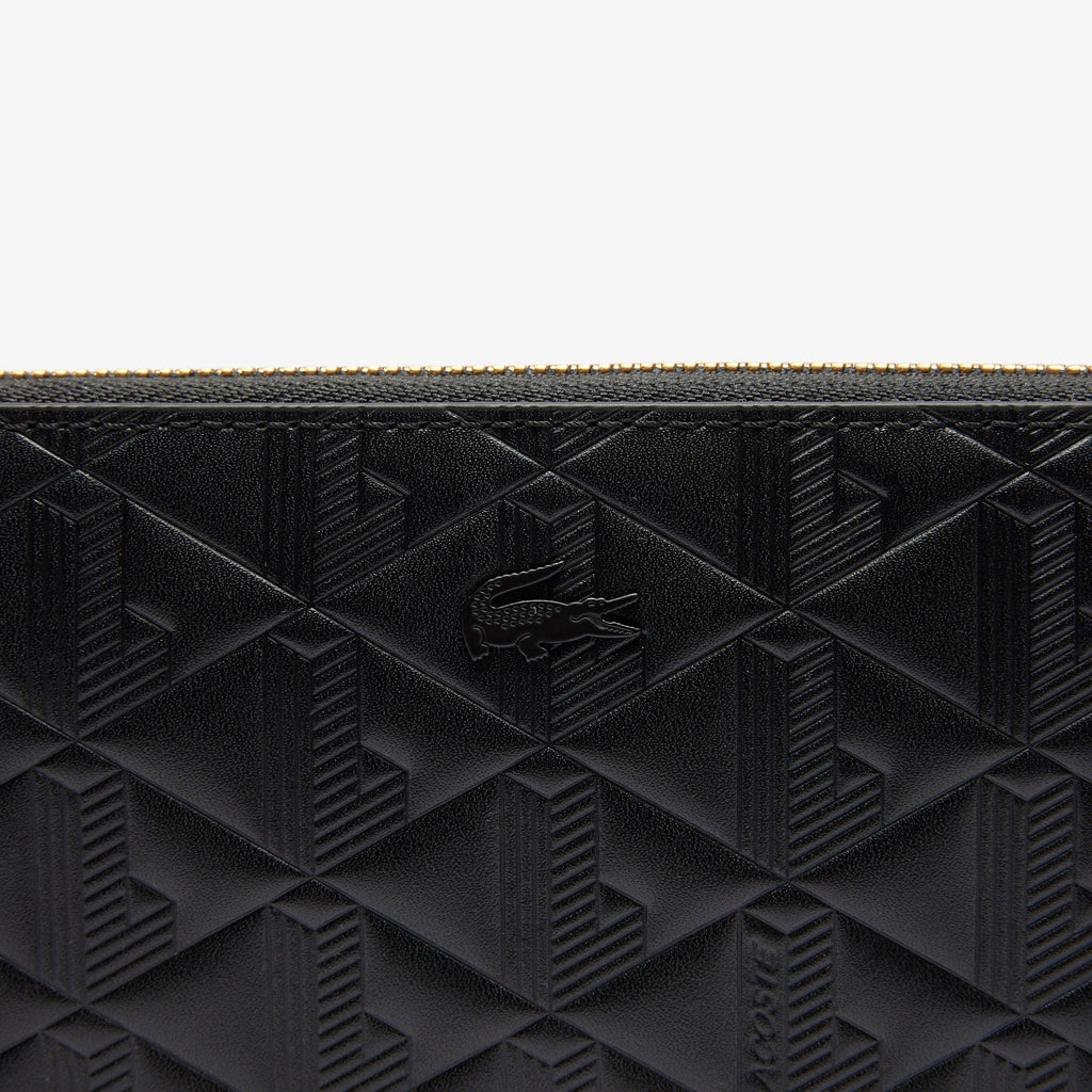 Maheki Zipped Embossed Leather Billfold