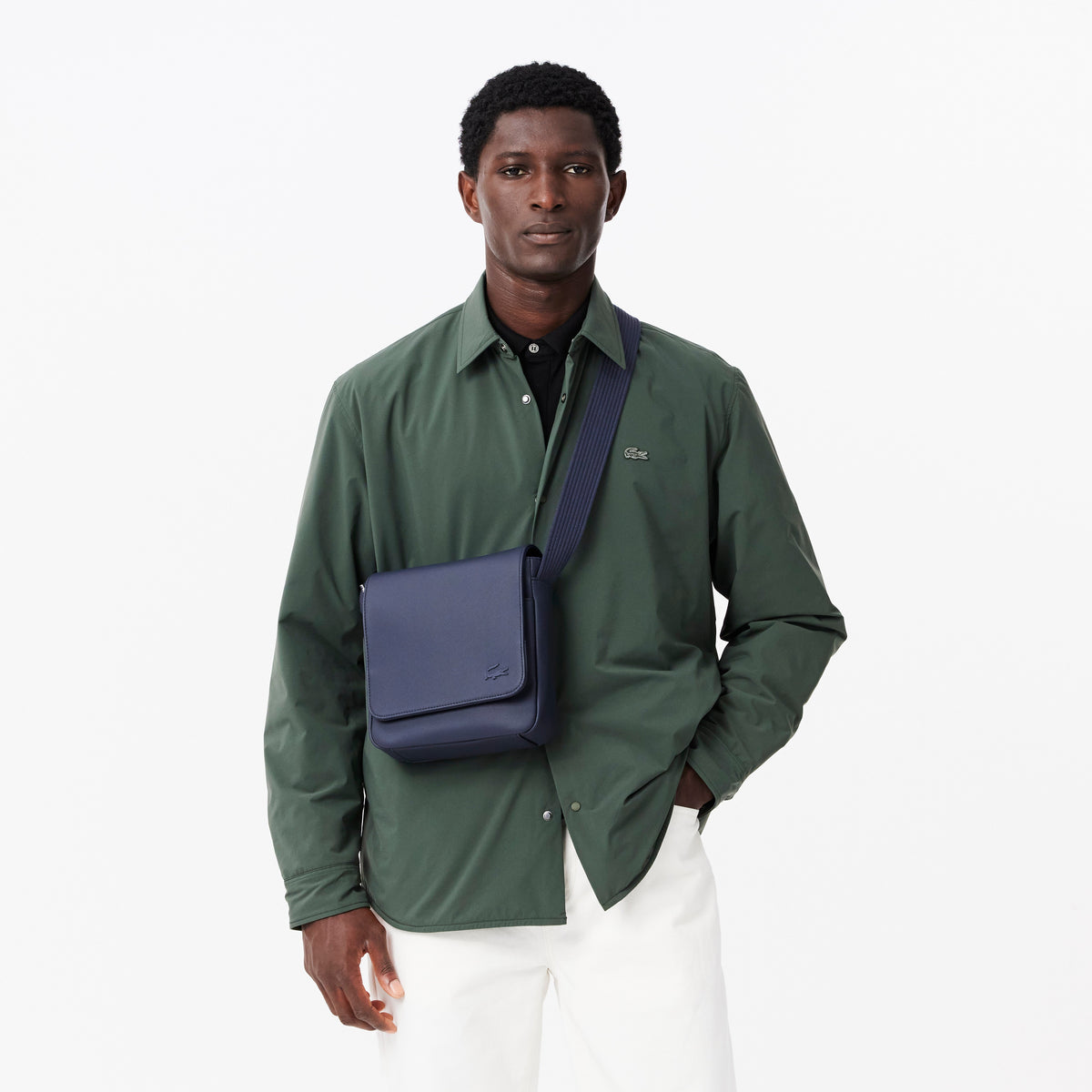 Men's Classic Flap Close Shoulder Bag