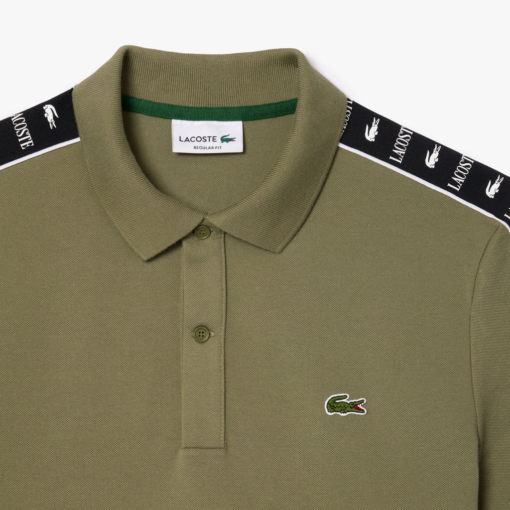 Contrast Stripe Piqué Polo Shirt
