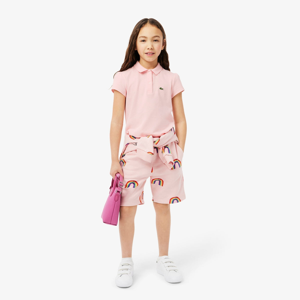 Scalloped Collar Mini Piqué Polo Shirt