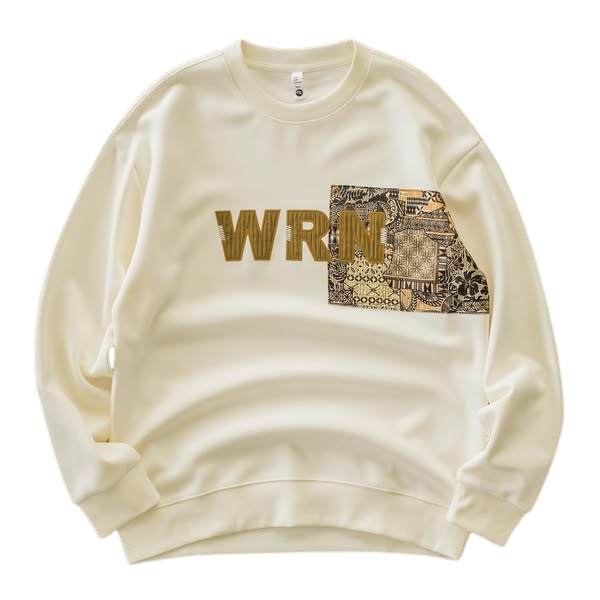 Men's Patchwork Embroidered Sweatshirt