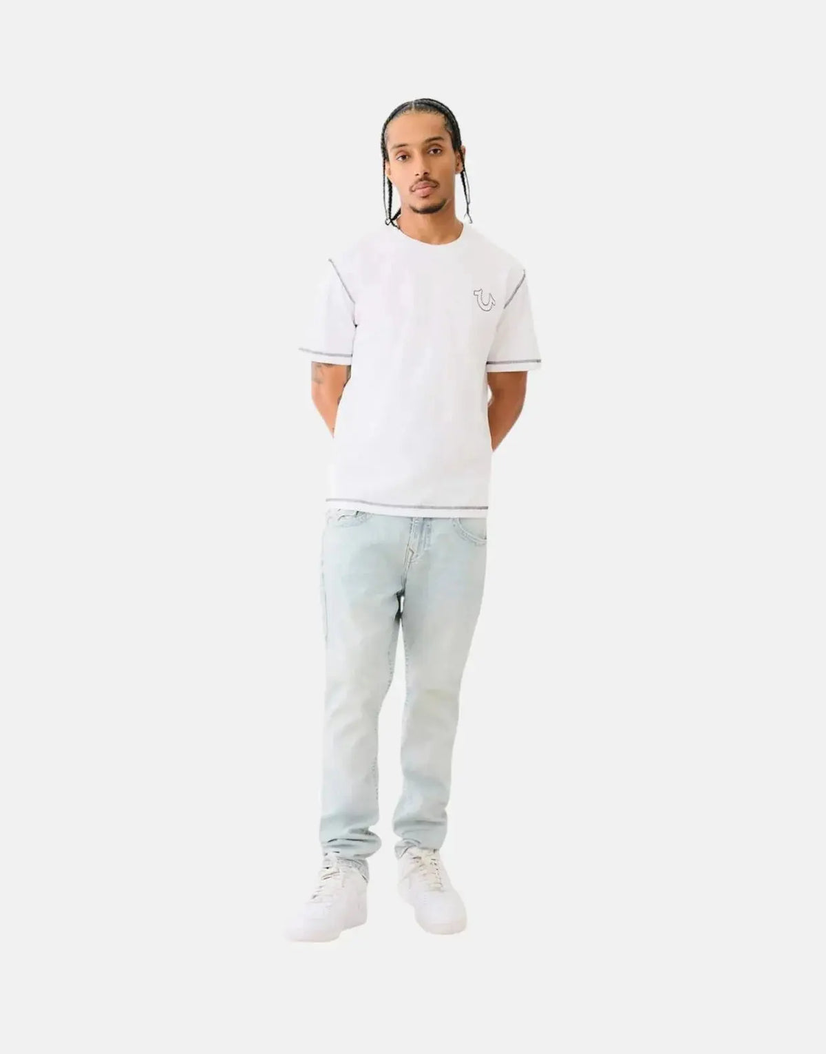 True Religion Flatlock T-Shirt White