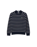 Lacoste Cotton Crew Neck Striped Sweater