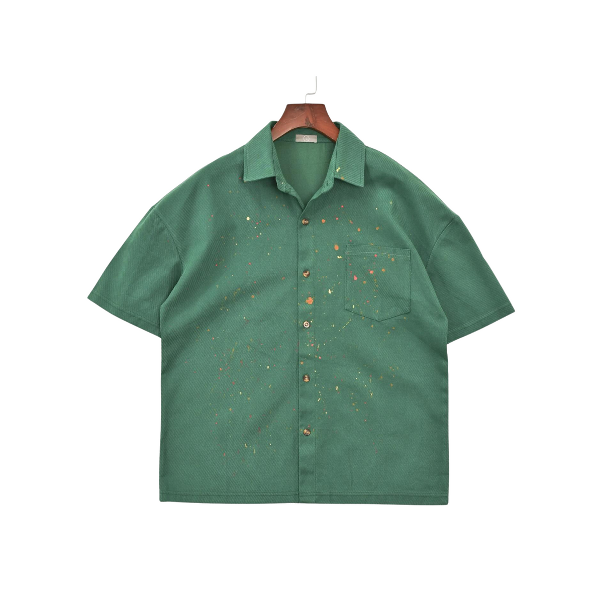 Men's Urban Paint-Splash Short Sleeve Shirt