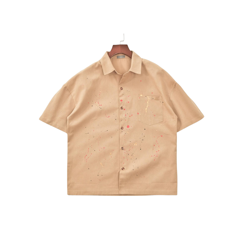Men's Urban Paint-Splash Short Sleeve Shirt