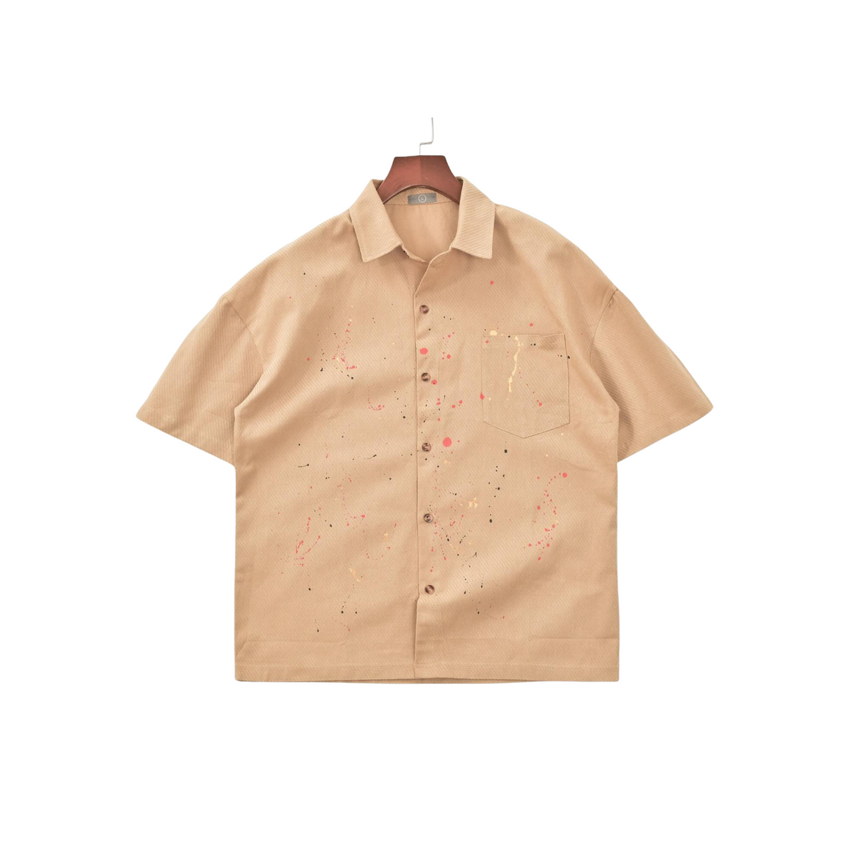 Men's Urban Paint-Splash Short Sleeve Shirt
