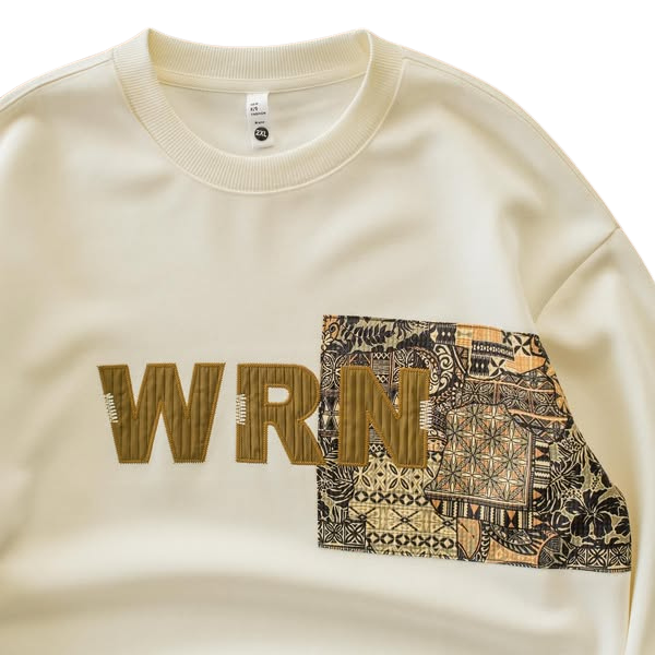 Men's Patchwork Embroidered Sweatshirt