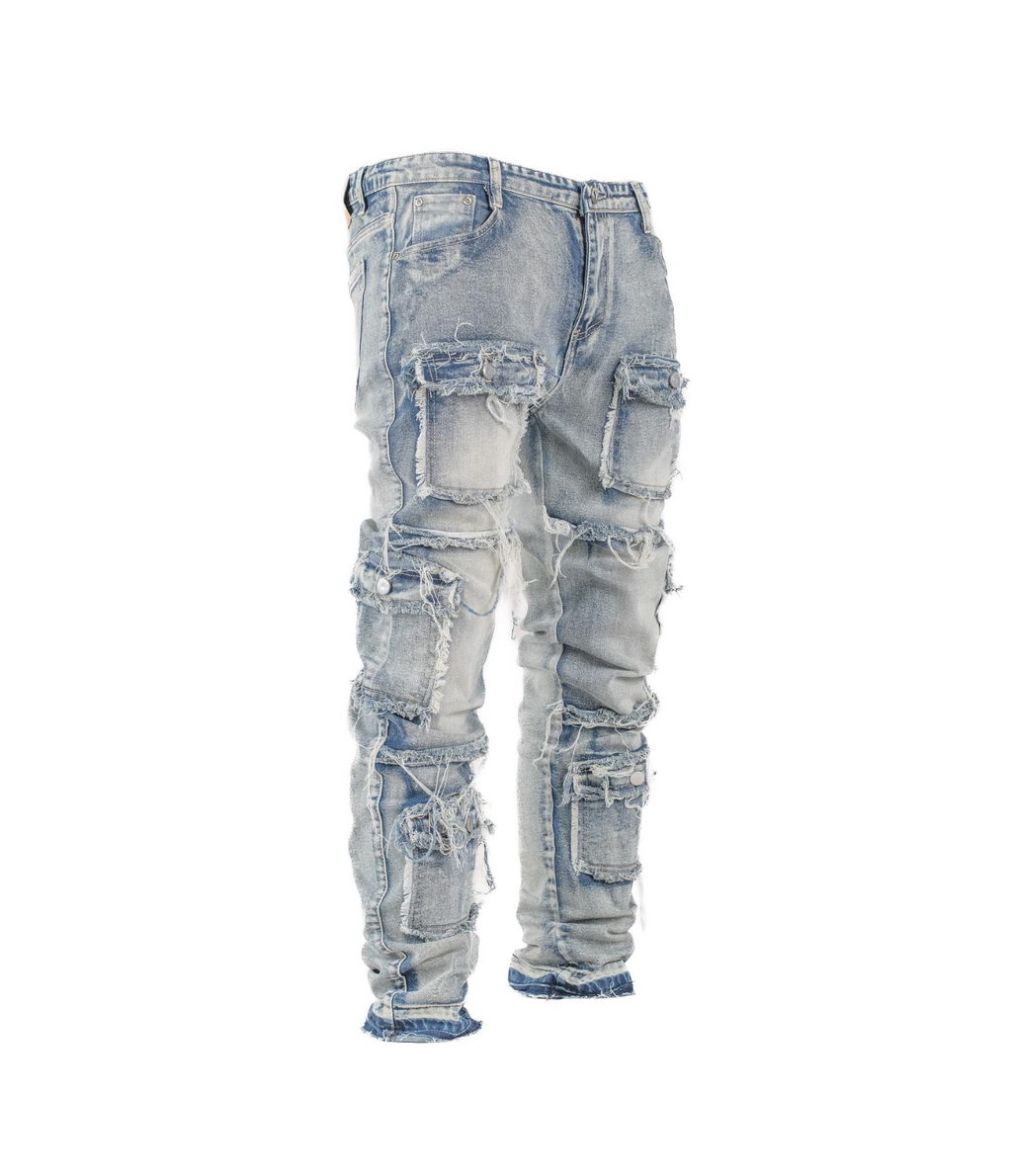 Men's Multi- Pocket Denim Jeans