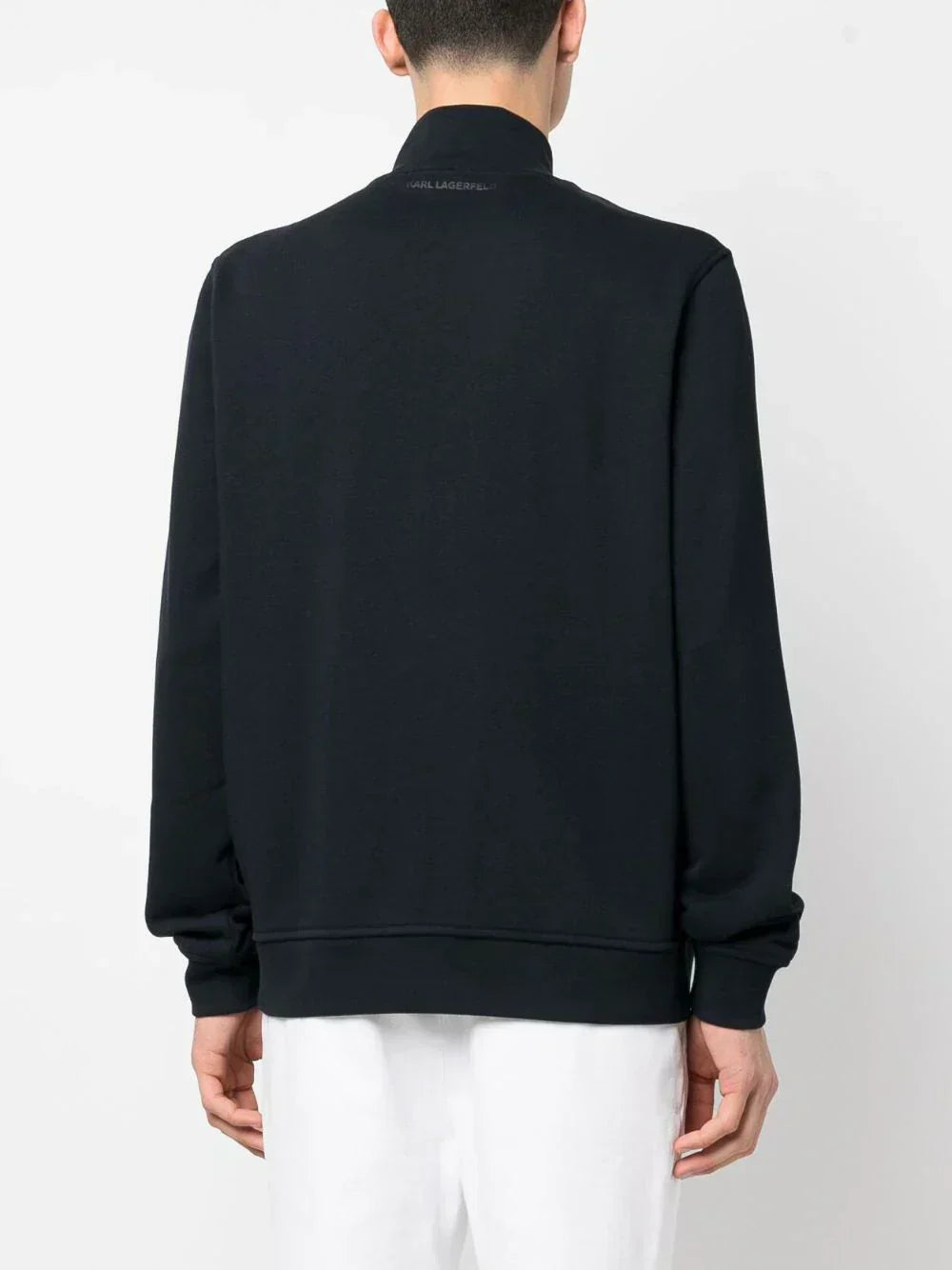 Karl Lagerfeld logo-patch zip-up jacket
