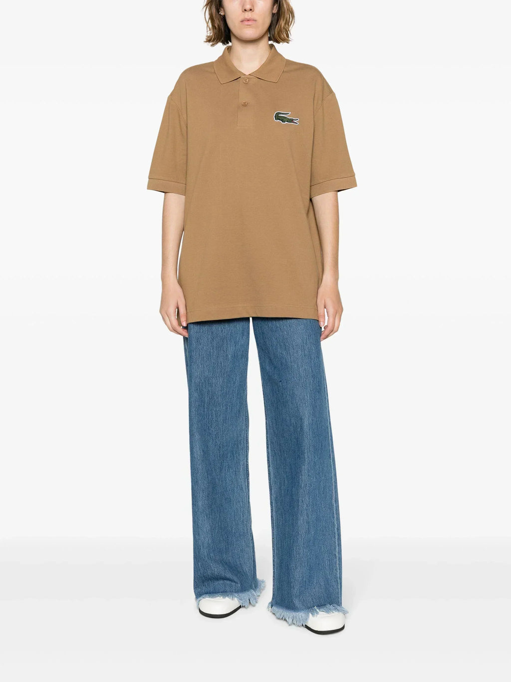 Lacoste logo-patch short-sleeved polo shirt