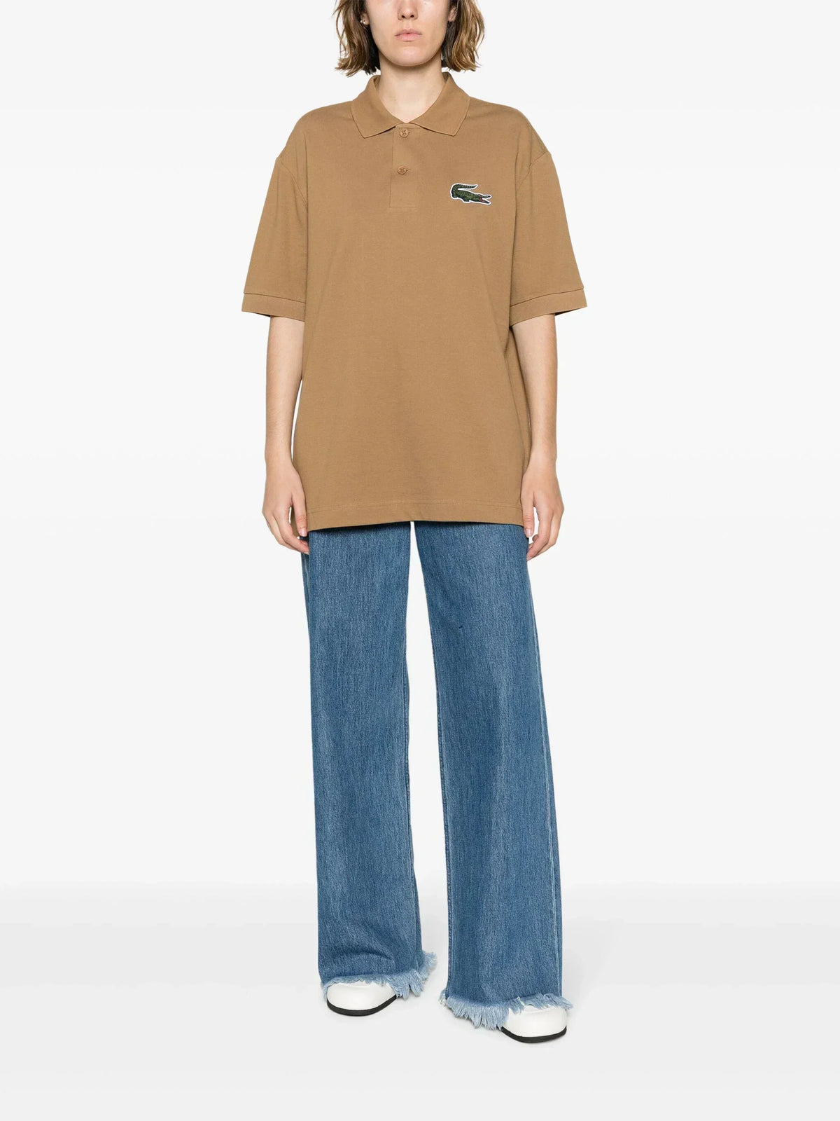 Lacoste logo-patch short-sleeved polo shirt